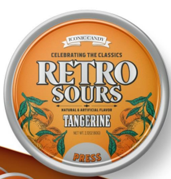 Iconic Retro Sours Tangerine Tin 8ct